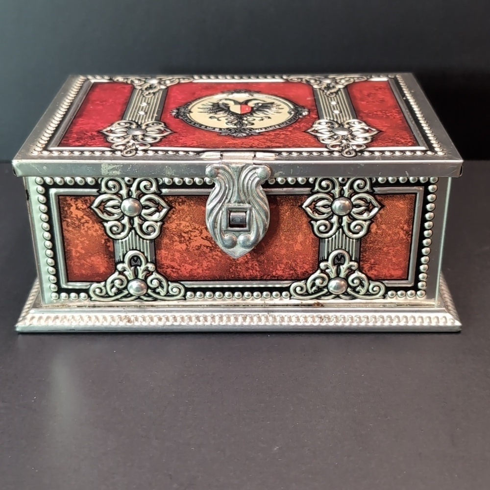Vintage Blue Bird Confectionery Harry Vincent Red/Silver Tin.